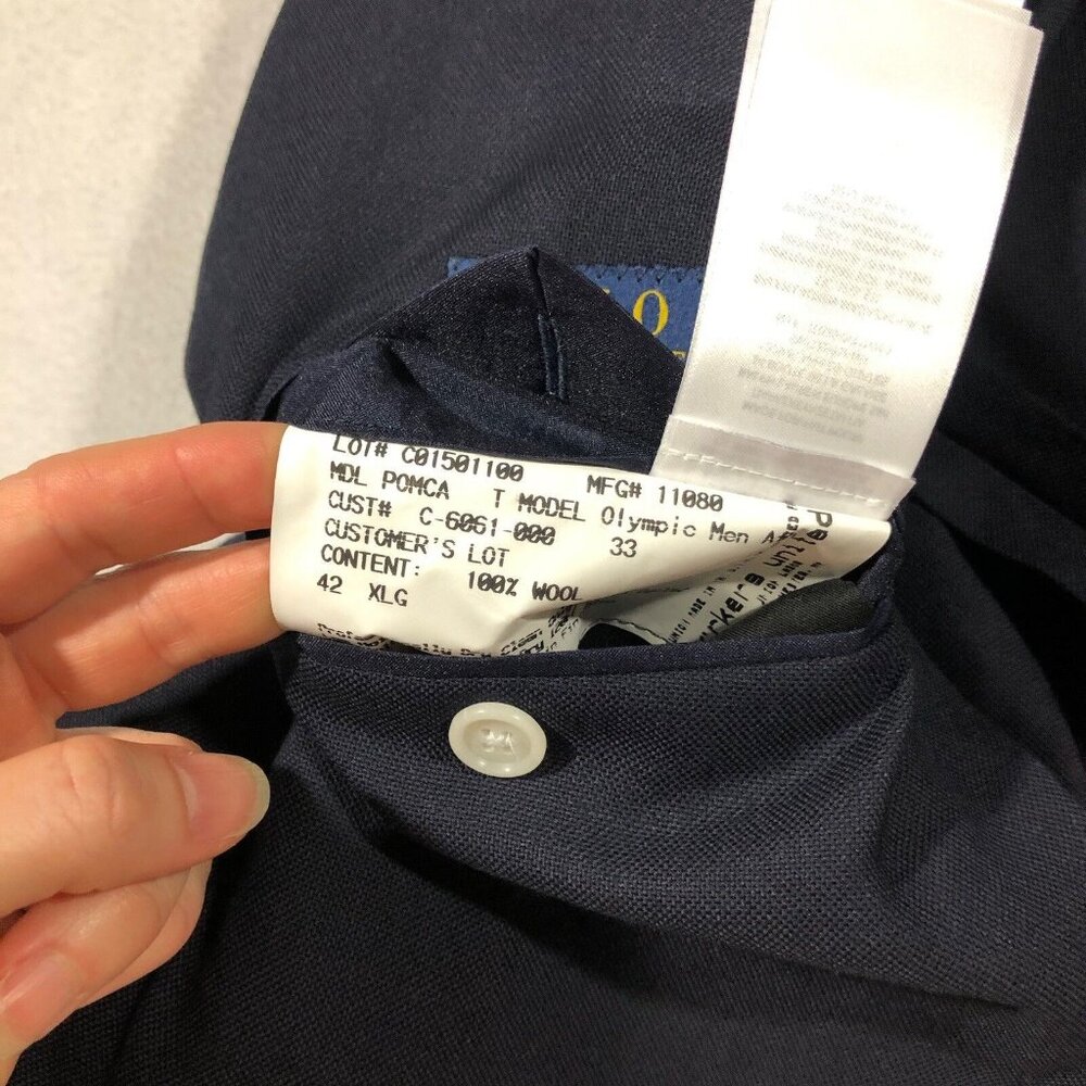 Polo Ralph Lauren Mens USA Olympic Team 2020 42XL Navy Blazer Sport Coat NEW - Picture 14 of 16